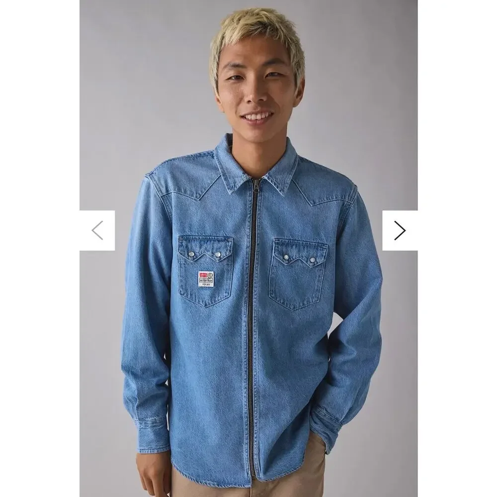 Levi's x Toy Story Denim Western Shacket Jean Shirt Jacket Size Large Unisex NWT - Picture 5 of 16